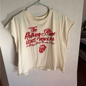 The Rolling Stones Cream Tee with Red Graphic